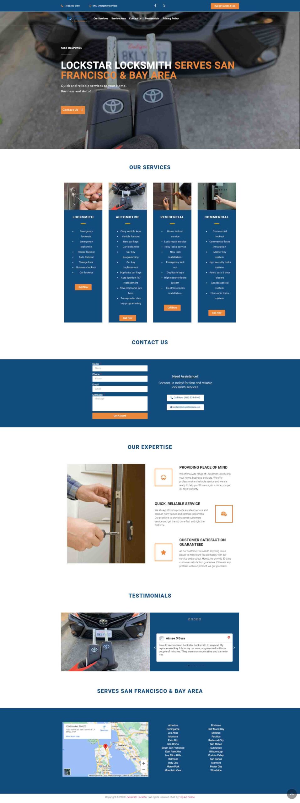 Locksmith Custom Website Design